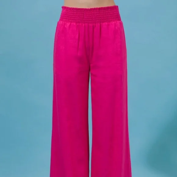 #16 🛑M, L Linen Pants with Smocked Waist - Picture 11 of 14